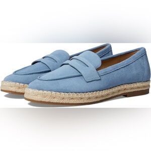 MICHAEL Michael Kors Women's Lennon Slip On Loafer Espadrille Blue Size 7.5 New